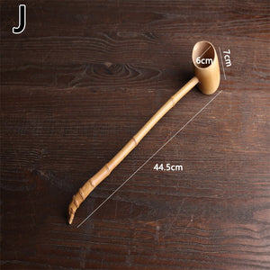 Bamboo Wooden Tea Scoop Ceremony Table Decor Japanese for Home Garden Tea Ceremony Bathroom Sauna Scoops Teaware Kitchen Tool acacuss