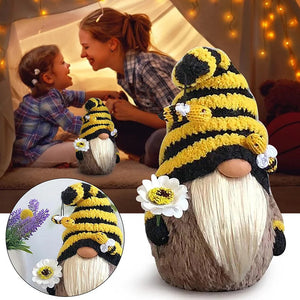 Bee Festival Knitted Plush Doll Decoration Cute Dwarf Faceless Doll Adornment Living Room Decoration Christmas Decor acacuss