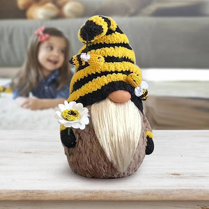 Bee Festival Knitted Plush Doll Decoration Cute Dwarf Faceless Doll Adornment Living Room Decoration Christmas Decor acacuss