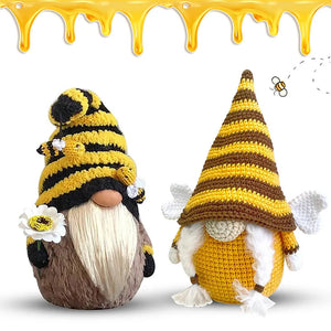 Bee Festival Knitted Plush Doll Decoration Cute Dwarf Faceless Doll Adornment Living Room Decoration Christmas Decor acacuss