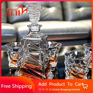 Beer Liquor Decanter Bar Sets Wine Glasses Mixer Whiskey Bottle Bar Sets Crystal Glass Beer Barman Accessoire Dining Room Sets acacuss