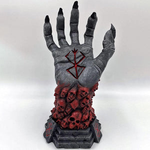 Berserk Hand of God Ornaments Skull hand Sculpture Fun Resin Statue Desktop Bookshelf Decoration Halloween Crafts Gifts acacuss