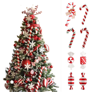 Big Candy Cane Christmas Canes Christmas Tree Decorations For Home Party New Year Christmas Xmas Tree Hanging Ornaments 2021 acacuss