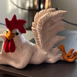 Big Rooster White Planking Creative Desktop Decoration Home Decoration Resin Craft acacuss