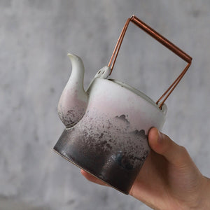 Big capacity ceramic teapots mountain kettle chinese tea pot 400ml acacuss