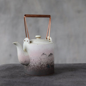 Big capacity ceramic teapots mountain kettle chinese tea pot 400ml acacuss