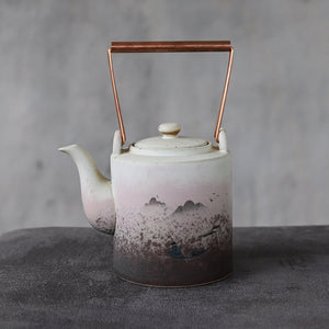 Big capacity ceramic teapots mountain kettle chinese tea pot 400ml acacuss