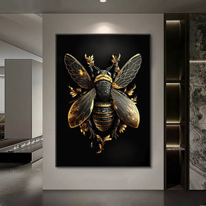 Black And Gold Animals Poster Animal Eagle Lion Carp Wolf Photo Canvas Print Poster Wall Art Decoration Painting Home Decoration acacuss