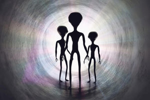 Black Night UFO Dim Style Poster Canvas Art Prints Alien Flying Saucer Arrest People Weird Wall Painting Decoration For Room acacuss