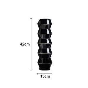 Black and White Resin Crafts Vase Desk Decoration Flowers Pots Decorative Flower Arrangement Floral Vases Modern Home Decor acacuss