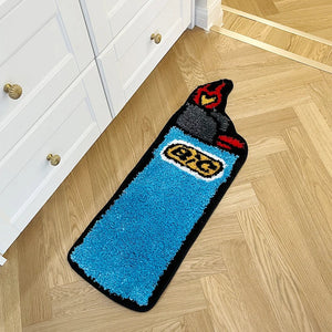 Blue Lighter Tufted Rug Art Rug for Bedroom Living Room Retro Rainbow Fluffy Anti-slip Bath Bathroom Rug Nonslip Mat Home Decor acacuss
