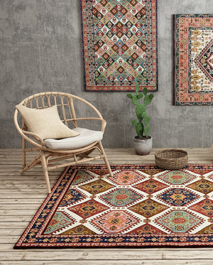 Bohemian Carpet American Ethnic Style Living Room Decoration Rugs Moroccan Vintage Homestay Bedroom Decor Carpets Non-slip Mat acacuss