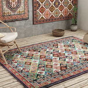 Bohemian Carpet American Ethnic Style Living Room Decoration Rugs Moroccan Vintage Homestay Bedroom Decor Carpets Non-slip Mat acacuss