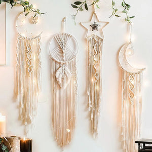 Bohemian Cotton Rope Woven Lacework Dream Catcher Home Ornament Wedding Decoration Girlfriend Gift Wind Chimes Owl Dreamcatchers acacuss