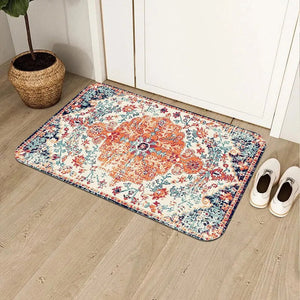 Bohemian European Classic Household Anti-slip Water Absorbent Floor Mat Restaurant Kitchen Anti Slip Anti-Fouling Retro Carpet acacuss