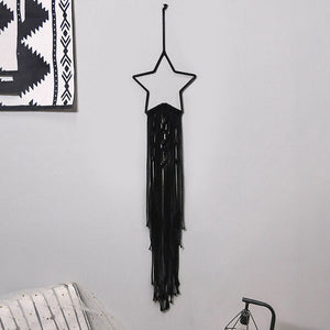 Bohemian Moon Dream Catcher With Light or Without Light,Tassel Macrame Dreamcatcher Gifts for Girl,Wall Hanging Home Decor acacuss