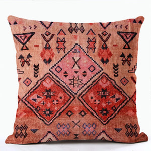 Bohemian Patterns Linen Cushions Case Multicolors Abstract Ethnic Geometry Print Decorative Pillows Case Living Room Sofa Pillow acacuss