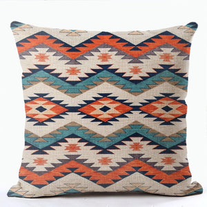 Bohemian Patterns Linen Cushions Case Multicolors Abstract Ethnic Geometry Print Decorative Pillows Case Living Room Sofa Pillow acacuss