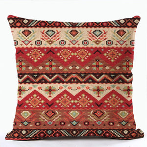 Bohemian Patterns Linen Cushions Case Multicolors Abstract Ethnic Geometry Print Decorative Pillows Case Living Room Sofa Pillow acacuss