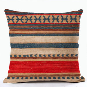Bohemian Patterns Linen Cushions Case Multicolors Abstract Ethnic Geometry Print Decorative Pillows Case Living Room Sofa Pillow acacuss