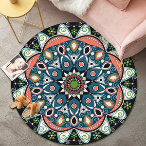 Bohemian Style Round Carpet Decoration Home Large Size Bedroom Rugs Fluffy Soft Carpet for Living Rooms Short Plush Floor Mats acacuss