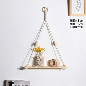 Bohemian Wall Decoration Shelf Hand-woven Tapestry Storage Rack Home Living Room Decoration acacuss