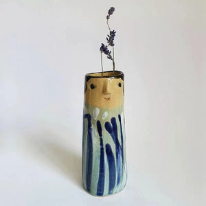 Boho Family Face Resin Dried Flower Vase Ornament acacuss