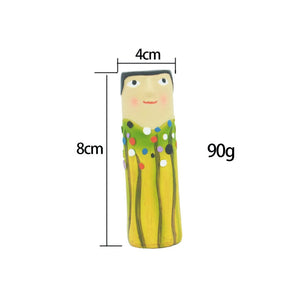 Boho Family Face Resin Dried Flower Vase Ornament acacuss