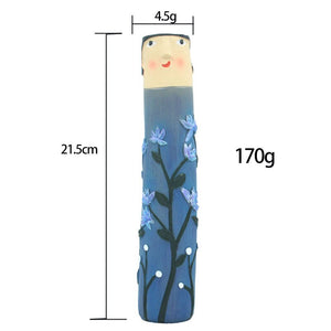 Boho Family Face Resin Dried Flower Vase Ornament acacuss