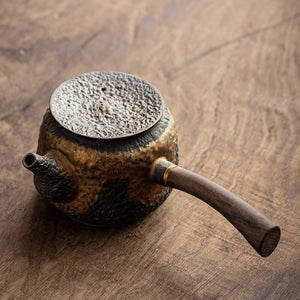 Bronze ceramic kyusu vintage chinese ceramic tea pot drinkware 230ml acacuss