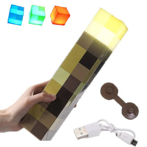 Brownstone Flashlight Torch Lamp Bedroom Decorative Light LED Night Light USB Charging with Buckle 11inch Children Gift acacuss