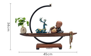 Buddha Home Decoration Elk Waterfall Backflow Incense Burner acacuss