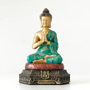 Buddha Statues Thailand Sculpture Home Decor Office Desk Ornaments Vintage Gift Figurine Hindu Siting Fengshui acacuss
