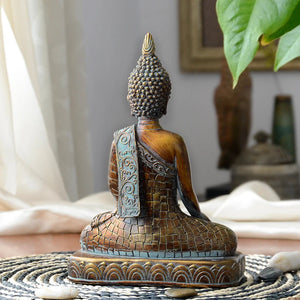 Buddha Statues Thailand Sculpture Home Decor Office Desk Ornaments Vintage Gift Figurine Hindu Siting Fengshui acacuss