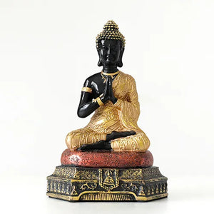 Buddha Statues Thailand Sculpture Home Decor Office Desk Ornaments Vintage Gift Figurine Hindu Siting Fengshui acacuss