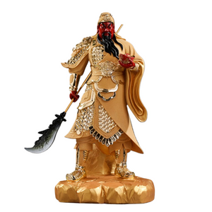 Buddhist Deity Figurine Guan Gong God of Wealth GuanGong Statue Ornament Domineering Buddhism Guan Yu Home Decor Worship Buddha acacuss