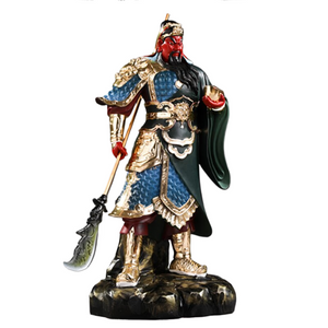 Buddhist Deity Figurine Guan Gong God of Wealth GuanGong Statue Ornament Domineering Buddhism Guan Yu Home Decor Worship Buddha acacuss