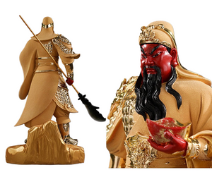Buddhist Deity Figurine Guan Gong God of Wealth GuanGong Statue Ornament Domineering Buddhism Guan Yu Home Decor Worship Buddha acacuss