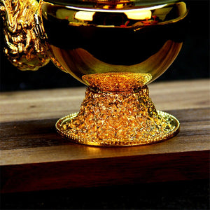 Buddhist Supplies Tibetan Gold Gilt Ben Pakistan Pot Handmade Water Bottle Water Supply Cup Trumpet acacuss
