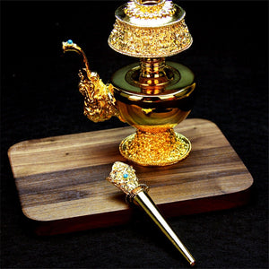 Buddhist Supplies Tibetan Gold Gilt Ben Pakistan Pot Handmade Water Bottle Water Supply Cup Trumpet acacuss