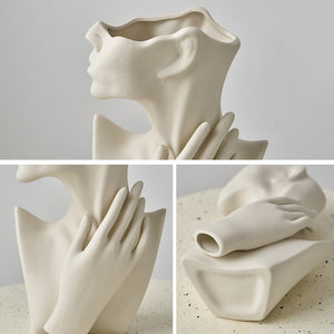 Bust Vase for Dried Flowers Vases Designed for Living Room Decor Office Decoration Decorative Luxury Interior Body Flower Pots acacuss