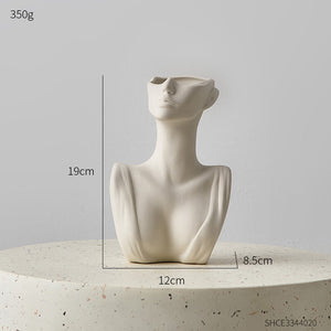 Bust Vase for Dried Flowers Vases Designed for Living Room Decor Office Decoration Decorative Luxury Interior Body Flower Pots acacuss