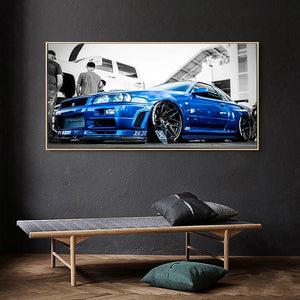 COOL Vintage Car Luxury Performance Car Classic Car Series Print Canvas Posters for Room Living Art Home Modern Wall Decor acacuss