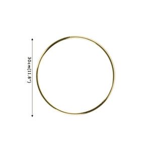 CYUAN 10-40cm Metal Hoops Home Door Hanging Gold Iron Metal Ring Wreath Wall Hanging Ornament Spring Wedding Party Decoration acacuss