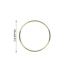 CYUAN 10-40cm Metal Hoops Home Door Hanging Gold Iron Metal Ring Wreath Wall Hanging Ornament Spring Wedding Party Decoration acacuss