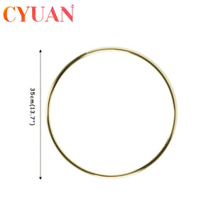 CYUAN 10-40cm Metal Hoops Home Door Hanging Gold Iron Metal Ring Wreath Wall Hanging Ornament Spring Wedding Party Decoration acacuss