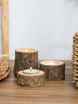 Candle Holder Wood Color Vintage Wooden Candle Stand Table Decoration Christmas Home Decor Wedding Home Decor Aesthetics Gift acacuss