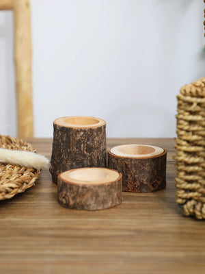 Candle Holder Wood Color Vintage Wooden Candle Stand Table Decoration Christmas Home Decor Wedding Home Decor Aesthetics Gift acacuss