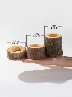 Candle Holder Wood Color Vintage Wooden Candle Stand Table Decoration Christmas Home Decor Wedding Home Decor Aesthetics Gift acacuss