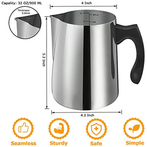 Candle Making Pouring Pot 32oz Double Boiler Wax Melting Pot 304 Stainless Steel Pitcher with Heat-Resistant Handle acacuss